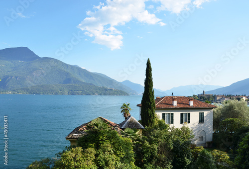 Photo: Gravedonna town at the famous Italian lake Como Gravedonna town at the famous Italian lake Como
