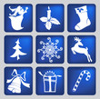 Vektor: set of christmas icons silhouettes vector llustration set of christmas icons silhouettes vector llustration