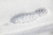 Photo: Boot trace on a snow Boot trace on a snow