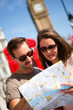 Couple sightseeing in London