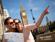 Summer tourists in London