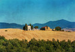 vintage tuscan landscape