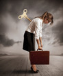 Tired businesswoman