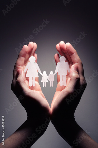 Photo: Family in palm concept Family in palm concept