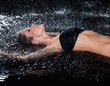 Photo: girl in water studio girl in water studio