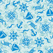 Seamless marine pattern