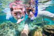 Couple snorkeling