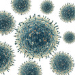 Virus isolated on white
