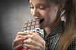 Girl Eating Chocolate