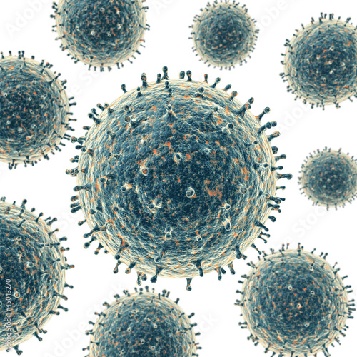 Illustration: Virus isolated on white Virus isolated on white