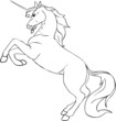 Vector: Einhorn (Outline) Einhorn (Outline)