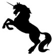 Vector: Einhorn steigend (Silhouette) Einhorn steigend (Silhouette)
