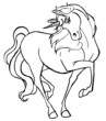 Kinderillustration Einhorn (Outline)