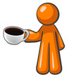 Orange Man Coffee Cup