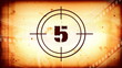 Countdown with vintage film reel