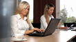 Business lady working in the office. The recruitment of a people