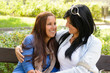 Photo: Mother and daughter smiling at each other Mother and daughter smiling at each other