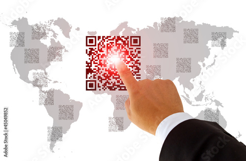 Illustration: QR-Code Weltweit QR-Code Weltweit