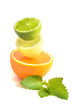 Arrangement mit Zitrusfrüchten, citrus fruits