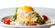 Italian pasta with eggs and tomatoes