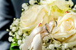 flowers and rings for wedding