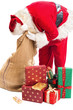Santa Claus looking for a gift