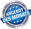Button Banner "Angebot des Monats" blau/silber