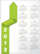 2013 arrow shaped green ribbon calendar