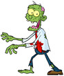 Cartoon Zombie Walking With Hands In Front