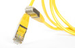 Foto: yellow network cable,close up, isolated on white background yellow network cable,close up, isolated on white background