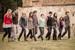 Multicultural Group of People Walking Together