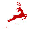 Vector: Vector illustration of a red reindeer Vector illustration of a red reindeer