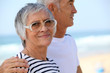 Mature couple embracing