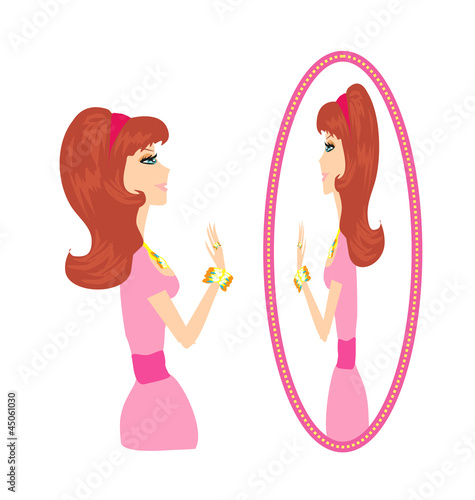 Illustration: Girl and jewellerys Girl and jewellerys