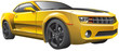 yellow muscle car