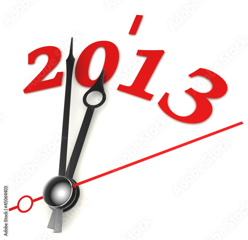 Illustration: new year 2013 concept clock new year 2013 concept clock