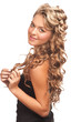 Woman with beautiful stylish hairstyle