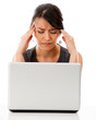 Stressed business woman