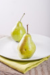 pears on the plate