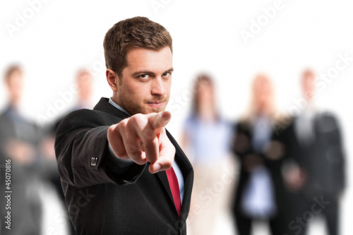 Photo: Man pointing his finger Man pointing his finger