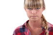 Girl pulling a face