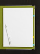 Pencil and blank paper on file