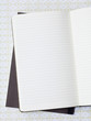 Lined notebook on file