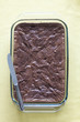 Photo: Chocolate cake in serving dish with knife Chocolate cake in serving dish with knife