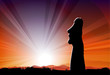 Vektor: Easter Island Statue Moai In The Beams Of Sun Easter Island Statue Moai In The Beams Of Sun