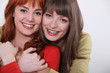 Two smiling young women