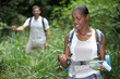 Couple hiking together