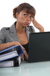 Bored employee