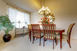 Dining room with clasic elegant furniture.