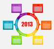Vektor: Calendar 2013. Part 2. Vector Illustration Calendar 2013. Part 2. Vector Illustration